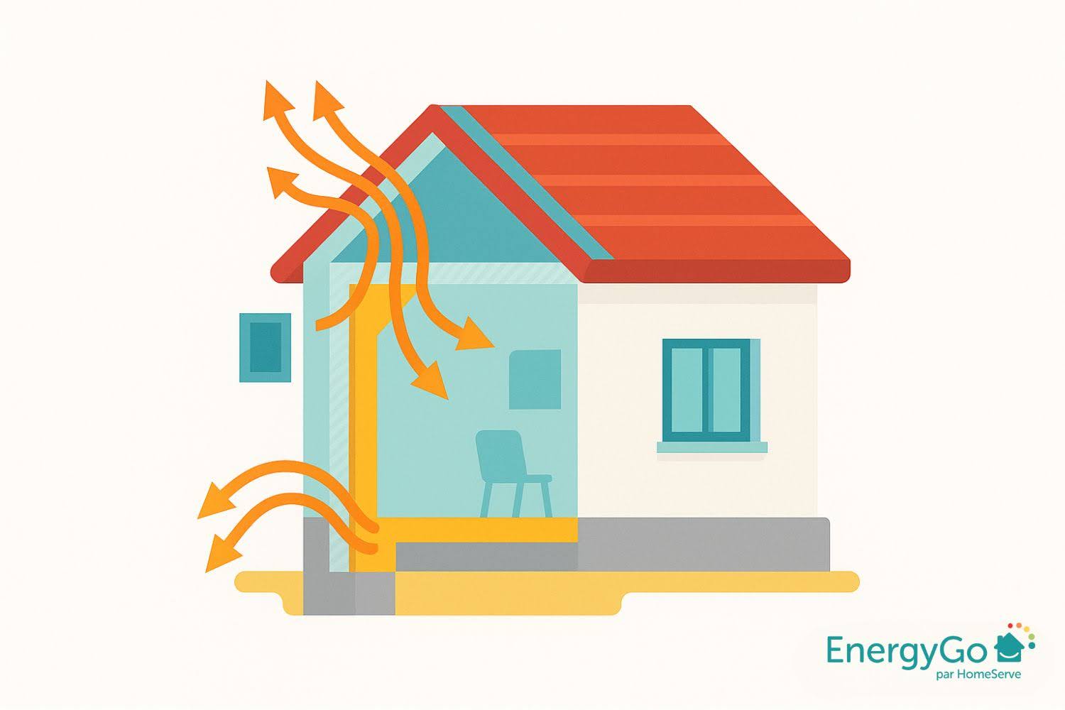 schéma pont thermique maison energy go